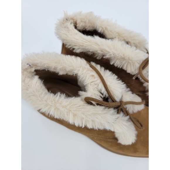 Hush Puppies Bailey Faux Fur Chukka Ankle Boot Bootie Tan Camel 7.5 - Picture 3 of 10